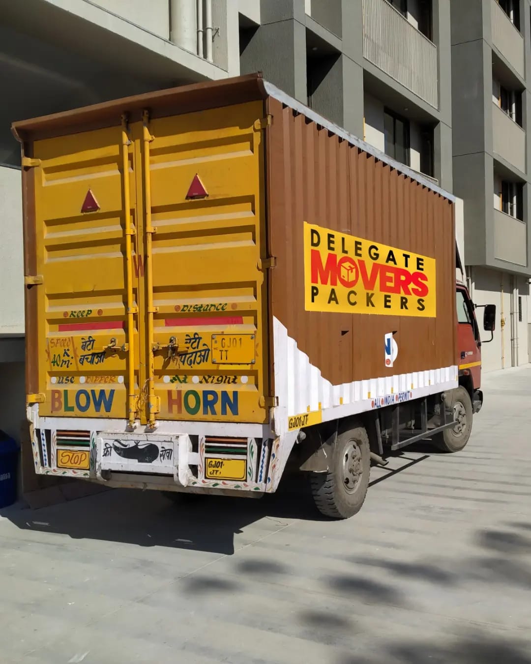 Our 14 Ft Long Container Body Truck is Perfect for Household Goods, Best Packers and Movers in Ahmedabad