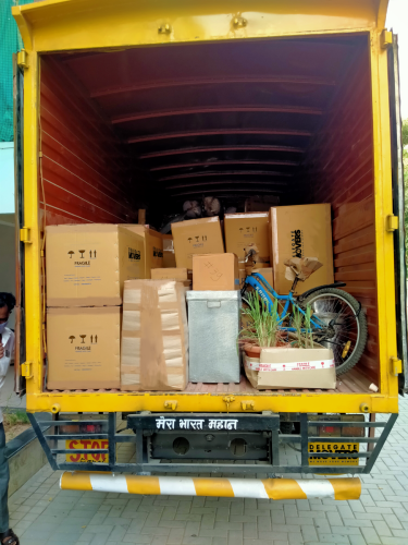 Packed Goods Loaded in Truck By Delegate Movers And Packers